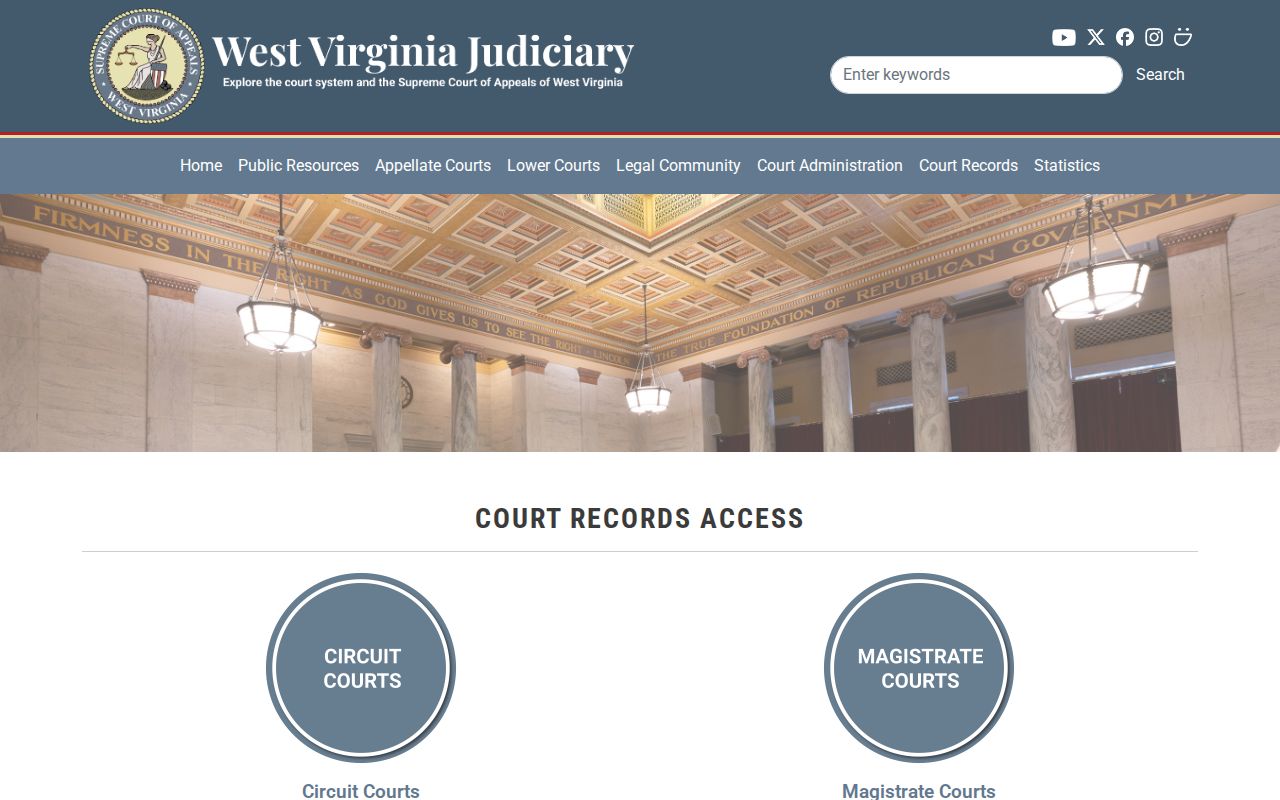 West Virginia court access for Mercer County booking disposition records